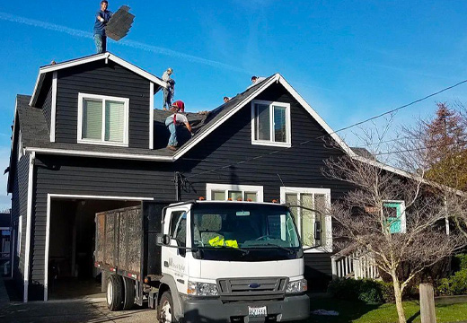 Roof replacement in progress in Maple Valley, WA